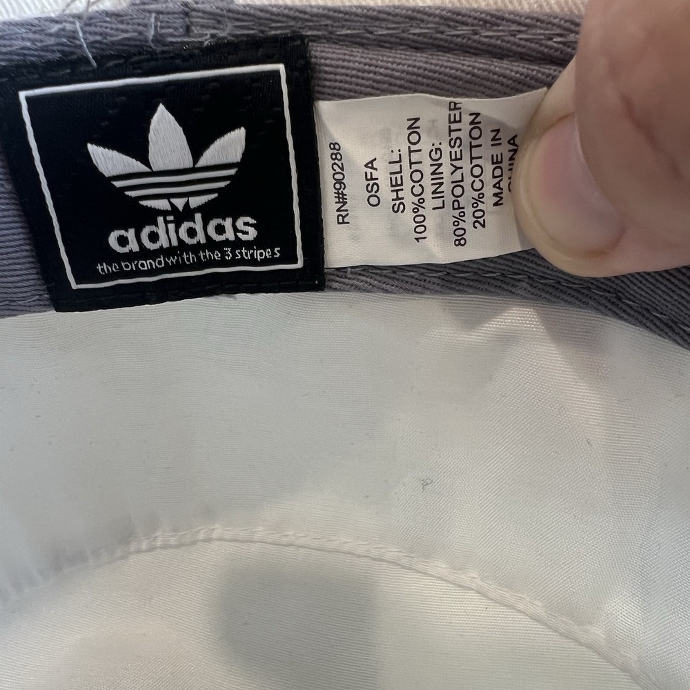 Adidas Trefoil Bucket Hat‎ White w/ Red, White, Blue Logo One Size - Picture 10 of 10